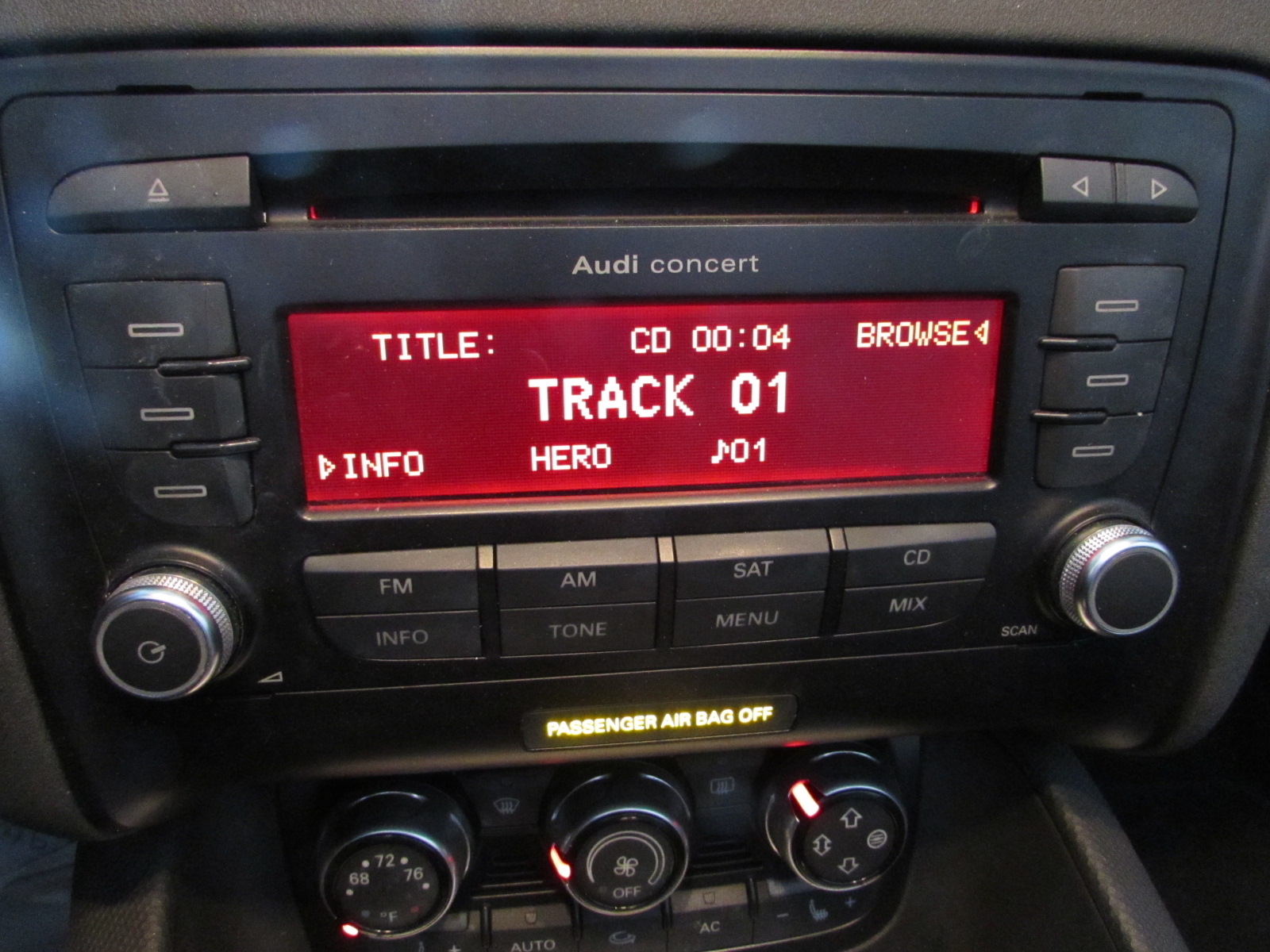 Audi CONCERT EU TT AUDI TT 8J0035186M Autoradio CD MP3 mit Radio Pin Code