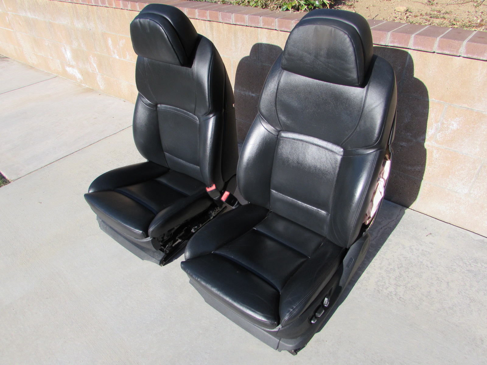 BMW Complete Front Seats Black Nappa Leather 52107231101 F10 528i 535i ...