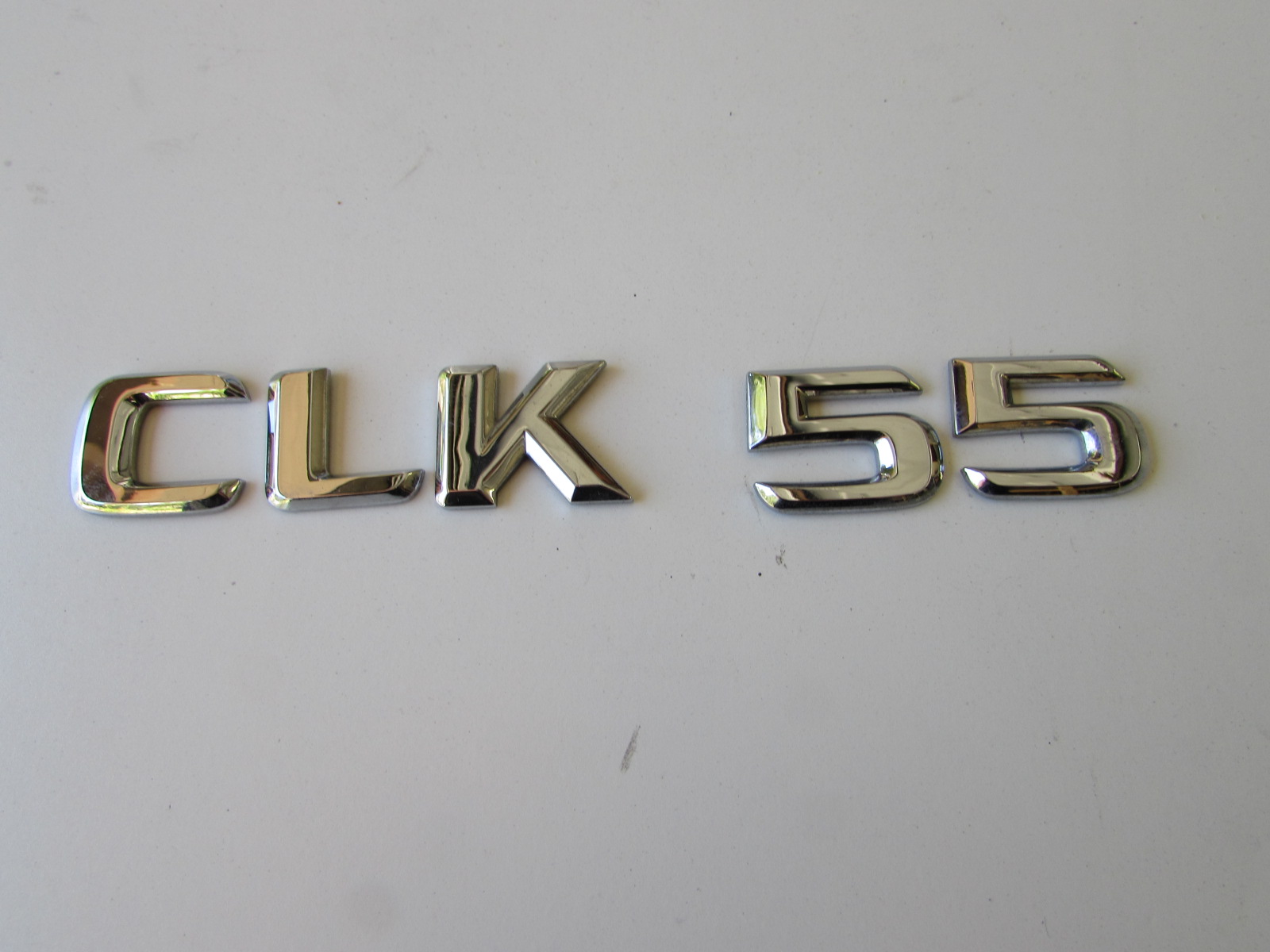 CLK55 AMG Silver Chrome Lettre Numéro Rear Boot Badge Emblem CLK Classe Mercedes