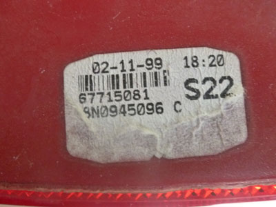 2000 Audi TT Mk1 / 8N - Tail Light, Right 8N0945096C - Hermes Auto Parts